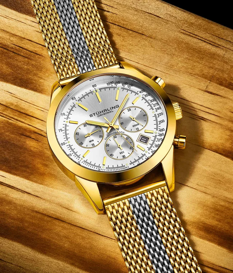 Stührling Preston 3975 Quartz 44mm Chronograph