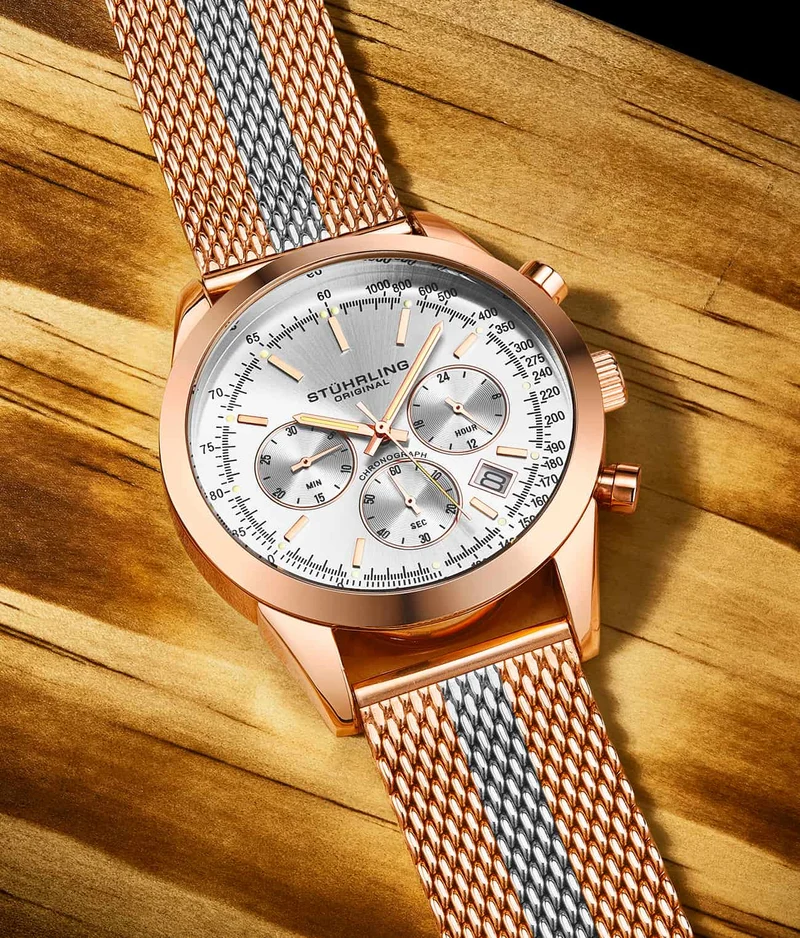 Stührling Preston 3975 Quartz 44mm Chronograph