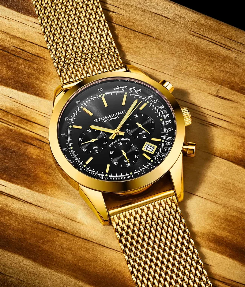 Stührling Preston 3975 Quartz 44mm Chronograph