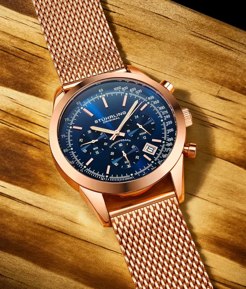 Stührling Preston 3975 Quartz 44mm Chronograph