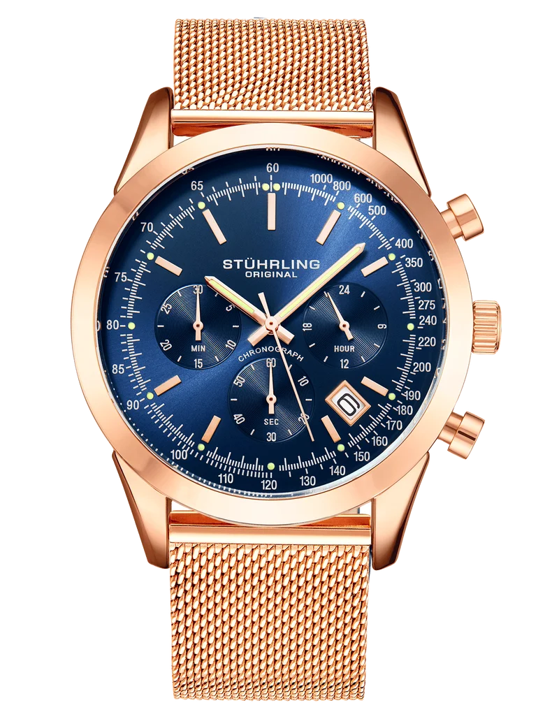 Stührling Preston 3975 Quartz 44mm Chronograph