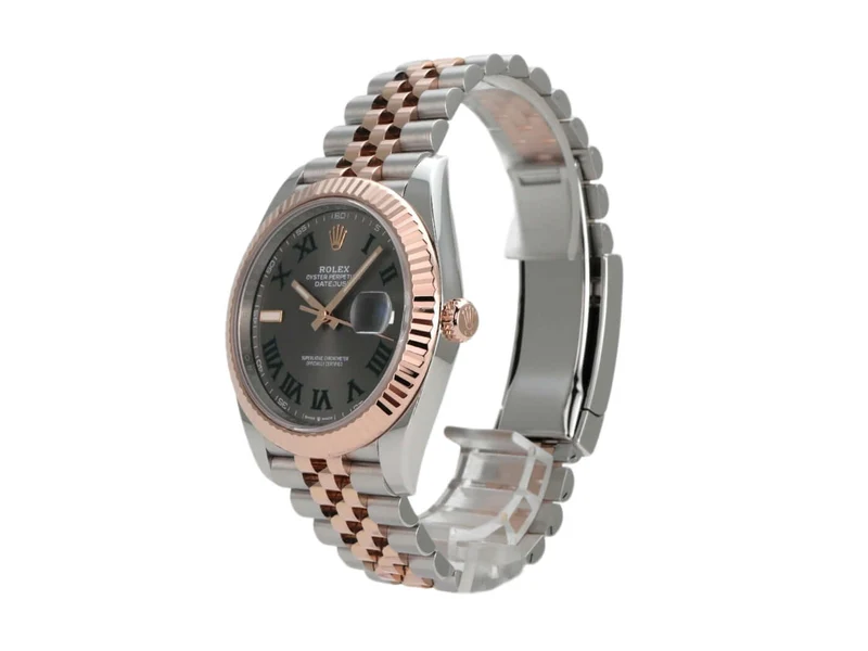 Rolex Datejust 41 Edelstahl Everose-Gold 126331 Slate Römisch Jubile-Band
