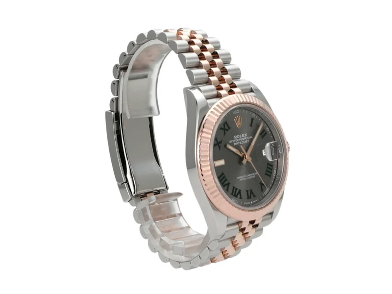 Rolex Datejust 41 Edelstahl Everose-Gold 126331 Slate Römisch Jubile-Band