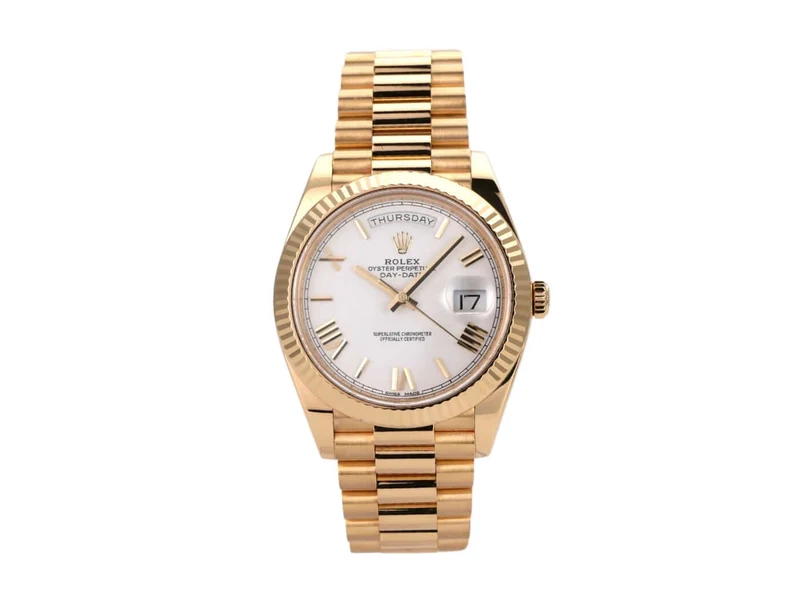 Rolex Day-Date 40 Gelbgold 228238 Weiß Römisch