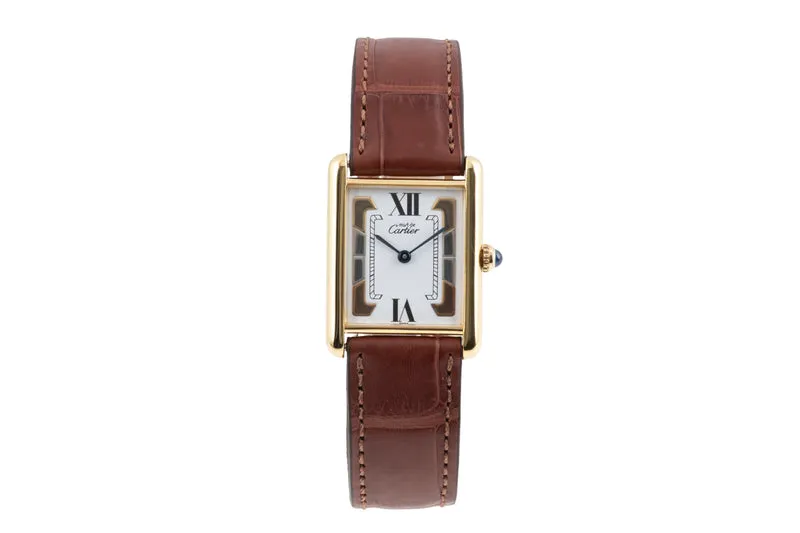 Cartier Tank silver-gilt quartz women's watch W1006254 [2603404]