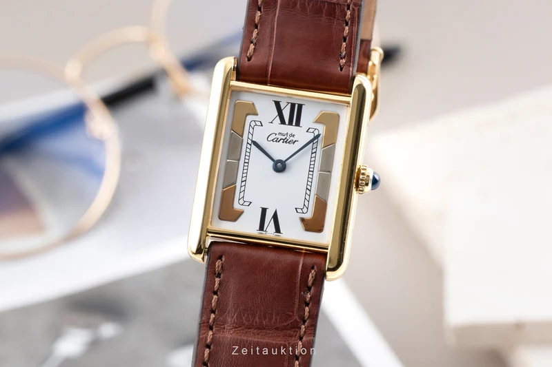 Cartier Tank silver-gilt quartz women's watch W1006254 [2603404]