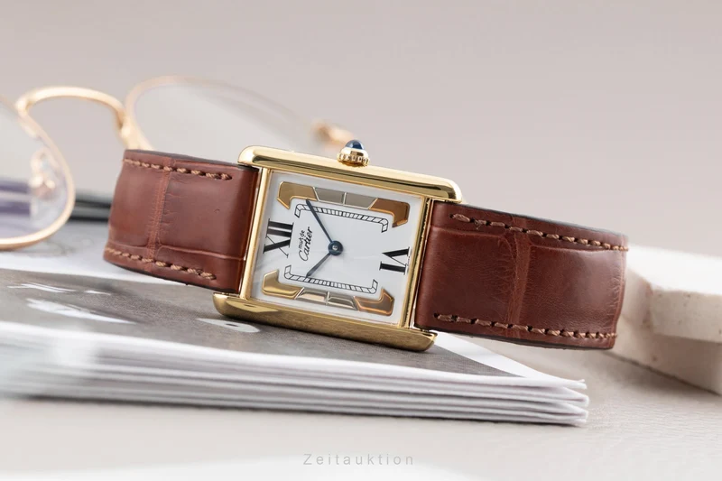 Cartier Tank silver-gilt quartz women's watch W1006254 [2603404]