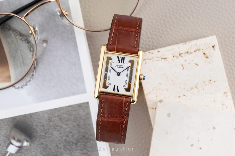 Cartier Tank silver-gilt quartz women's watch W1006254 [2603404]