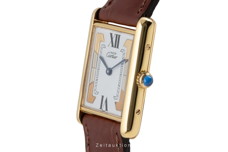 Cartier Tank silver-gilt quartz women's watch W1006254 [2603404]