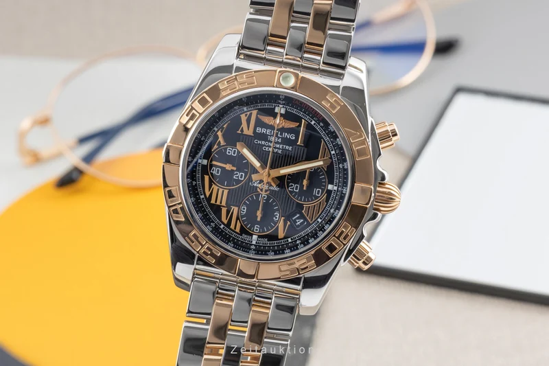 Breitling Chronomat 44 chronograph steel / gold automatic men's watch CB0110 [2604067]