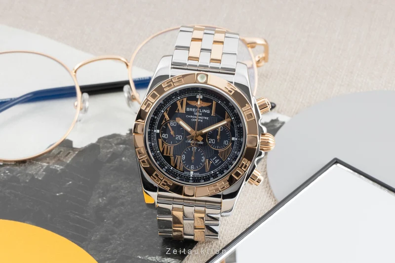 Breitling Chronomat 44 chronograph steel / gold automatic men's watch CB0110 [2604067]