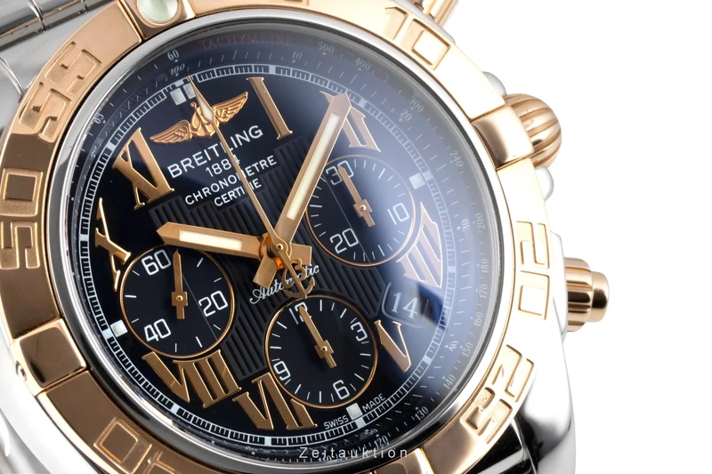 Breitling Chronomat 44 chronograph steel / gold automatic men's watch CB0110 [2604067]