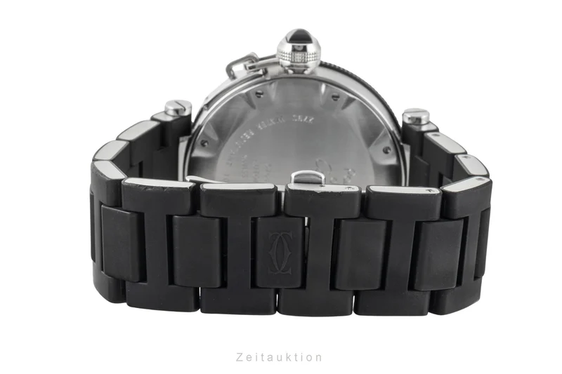 Cartier Pasha Seatimer Steel / rubber automatic men's watch W31077U2 [2603834]