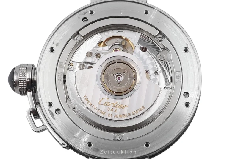 Cartier Pasha Seatimer Steel / rubber automatic men's watch W31077U2 [2603834]