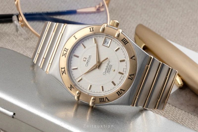 Omega Constellation steel / gold quartz men's watch 1252.30.00 [2603042]
