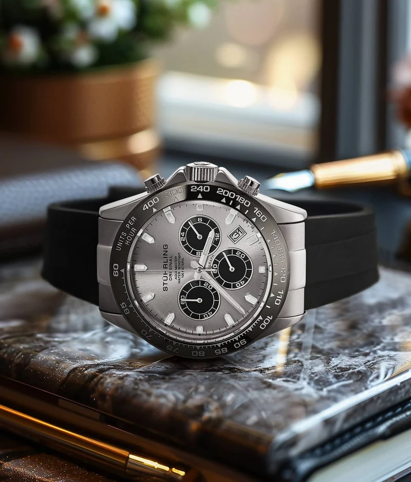 Stührling Aquamaster 4042 Quartz 42mm Chronograph