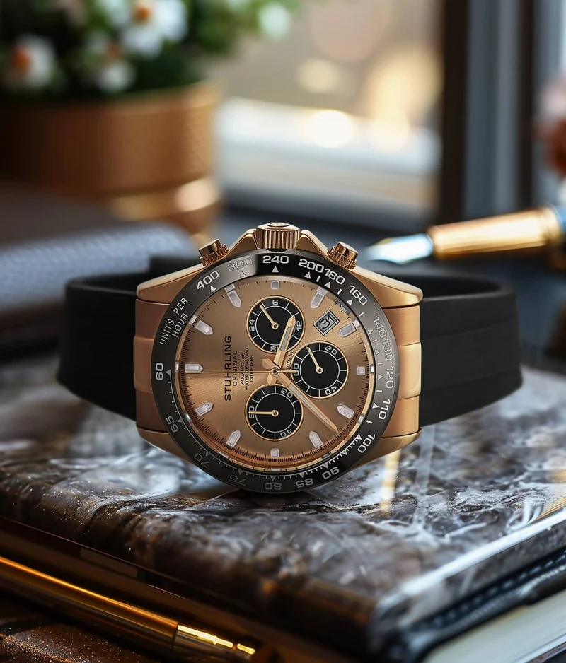Stührling Aquamaster 4042 Quartz 42mm Chronograph