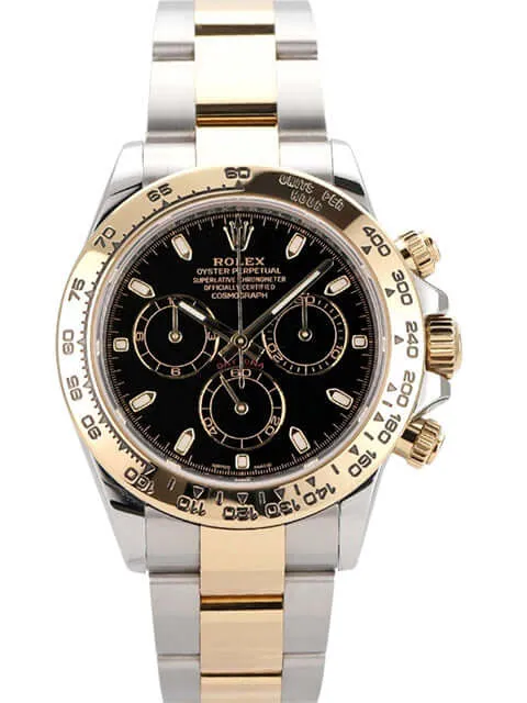 Rolex Daytona Edelstahl Gelbgold 116503 Schwarz