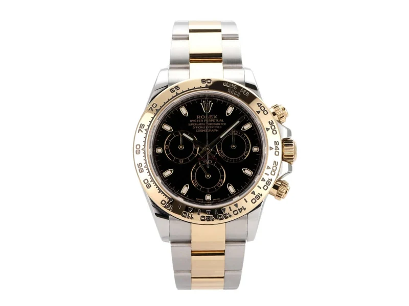 Rolex Daytona Edelstahl Gelbgold 116503 Schwarz