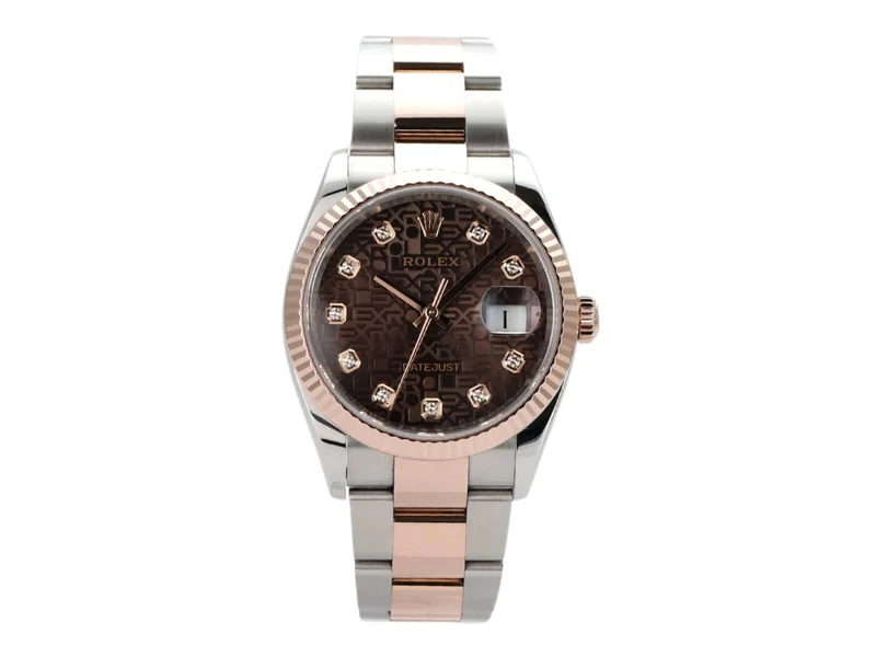 Rolex Datejust 36 Oystersteel Everose-Gold 126231 Choco Dia