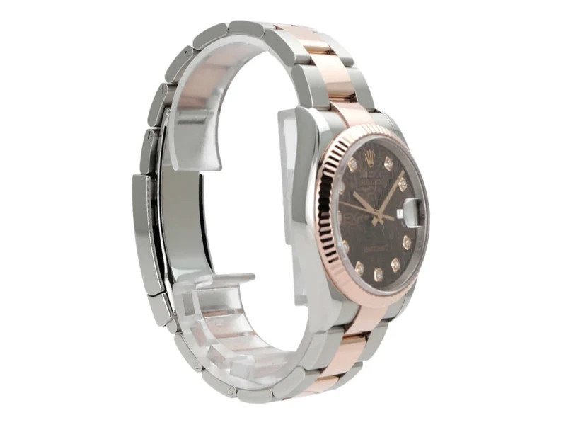 Rolex Datejust 36 Oystersteel Everose-Gold 126231 Choco Dia