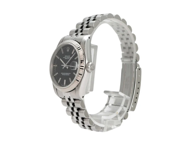 Rolex Oyster Datejust 31 Ref. 68274 Schwarz Jubile-Band