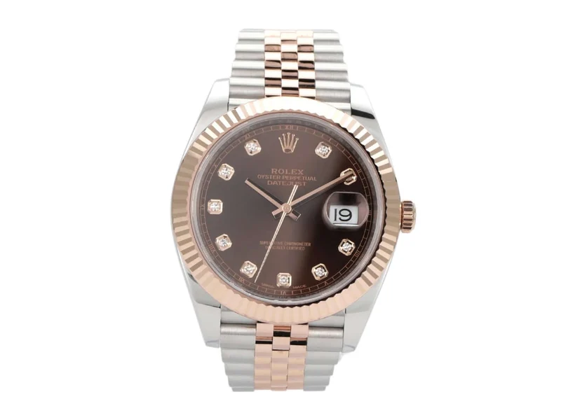 Rolex Datejust 41 Edelstahl Everose-Gold 126331 Choco Diamant Jubile-Band
