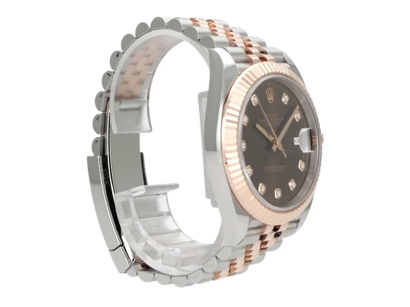 Rolex Datejust 41 Edelstahl Everose-Gold 126331 Choco Diamant Jubile-Band