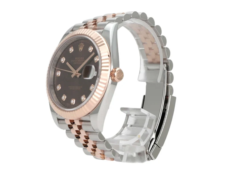 Rolex Datejust 41 Edelstahl Everose-Gold 126331 Choco Diamant Jubile-Band