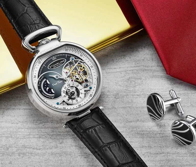 Stührling Modena Dual Time Automatic 4033 46mm Skeleton