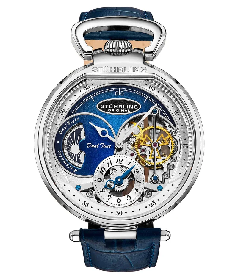 Stührling Modena Dual Time Automatic 4033 46mm Skeleton