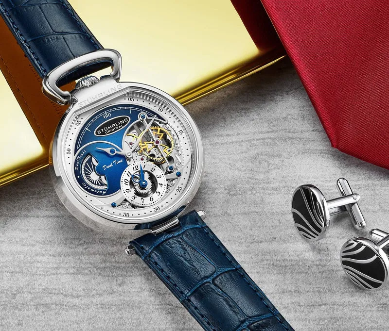 Stührling Modena Dual Time Automatic 4033 46mm Skeleton