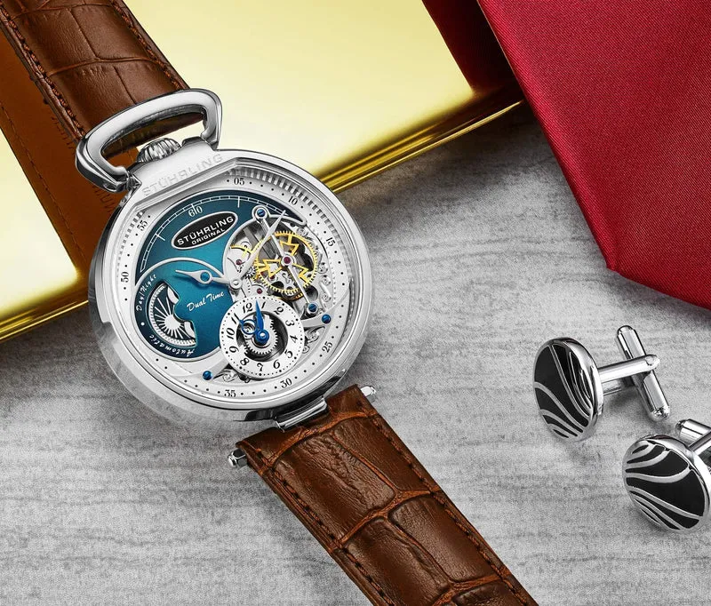 Stührling Modena Dual Time Automatic 4033 46mm Skeleton