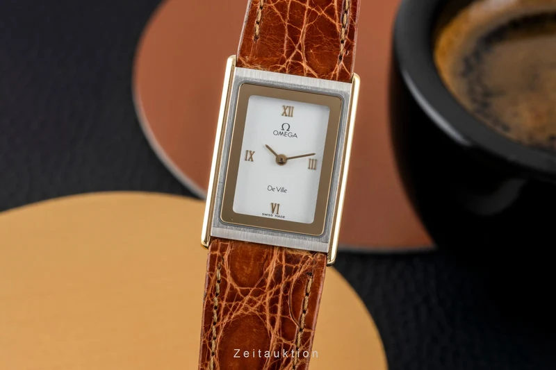 Omega De Ville steel / gold quartz women's watch 591.0264 Vintage [2603881]