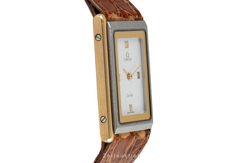 Omega De Ville steel / gold quartz women's watch 591.0264 Vintage [2603881]