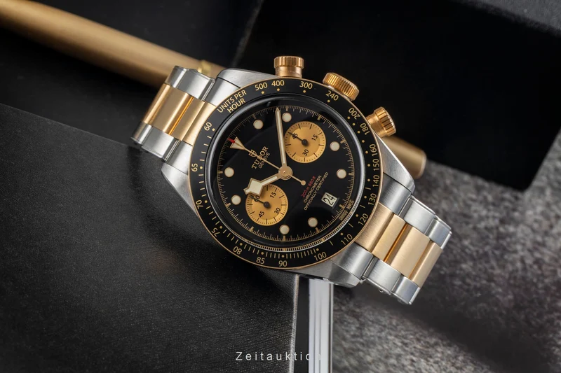Tudor Black Bay chronograph steel / gold automatic men's watch M79363N-0001 LP: 9790EUR [2604006]