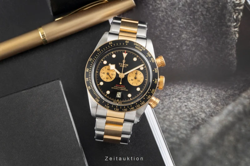 Tudor Black Bay chronograph steel / gold automatic men's watch M79363N-0001 LP: 9790EUR [2604006]