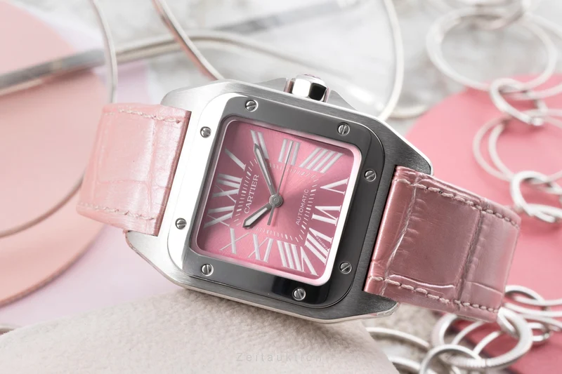 Cartier Santos 100 steel automatic women's watch W20133X8, 2878 [2603957]