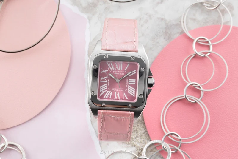 Cartier Santos 100 steel automatic women's watch W20133X8, 2878 [2603957]
