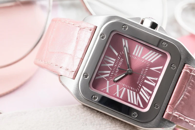 Cartier Santos 100 steel automatic women's watch W20133X8, 2878 [2603957]