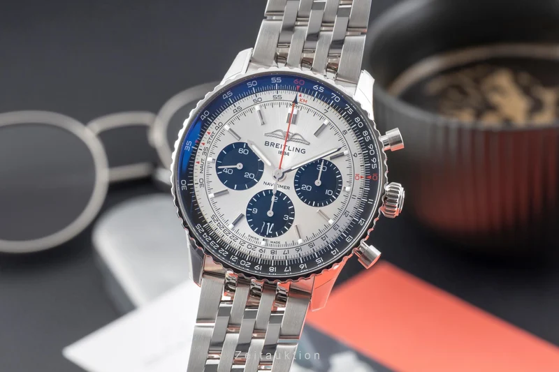 Breitling Navitimer chronograph steel automatic men's watch AB0138241G1A1 LP: 9850EUR [2603981]