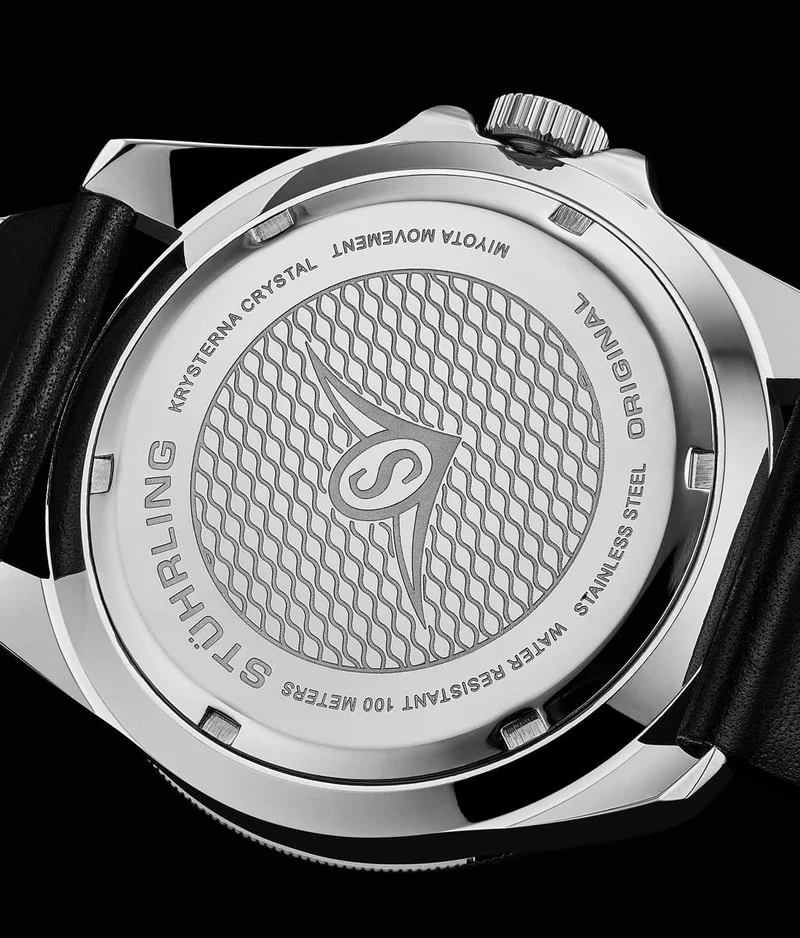 Stührling CarbonWave Japanese Quartz 42mm Dive Watch 4027