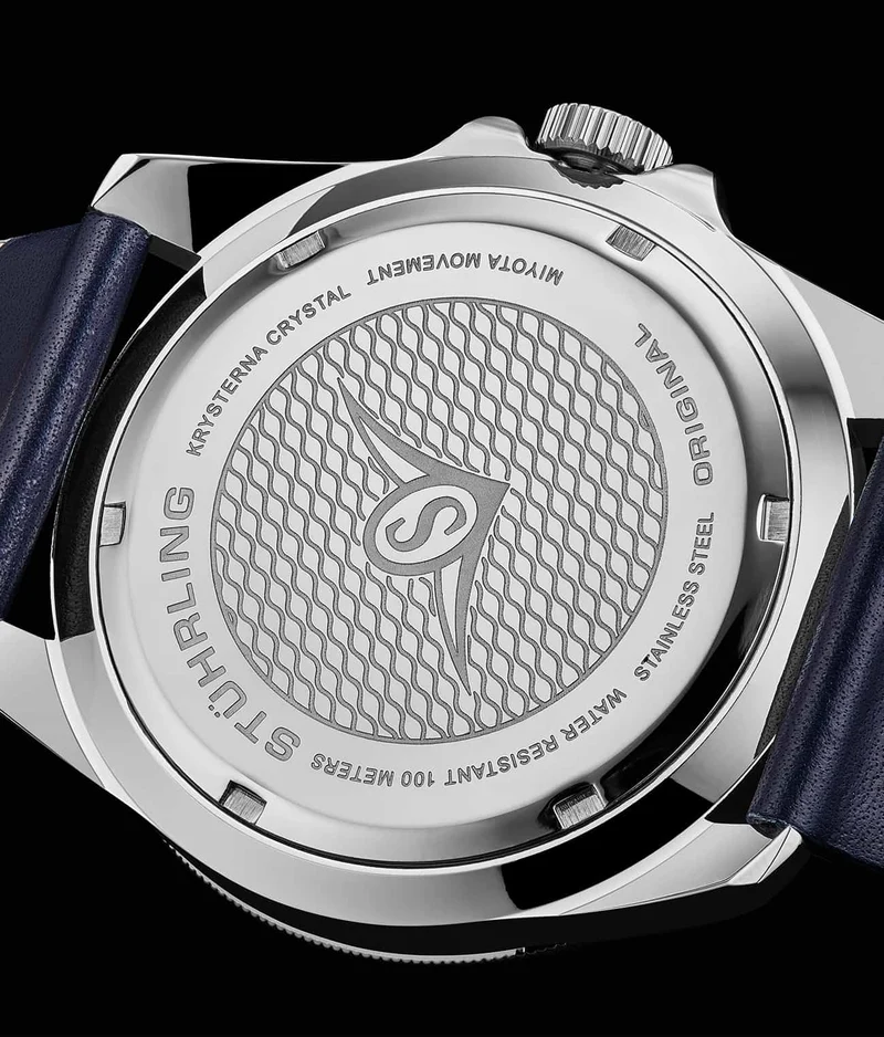 Stührling CarbonWave Japanese Quartz 42mm Dive Watch 4027