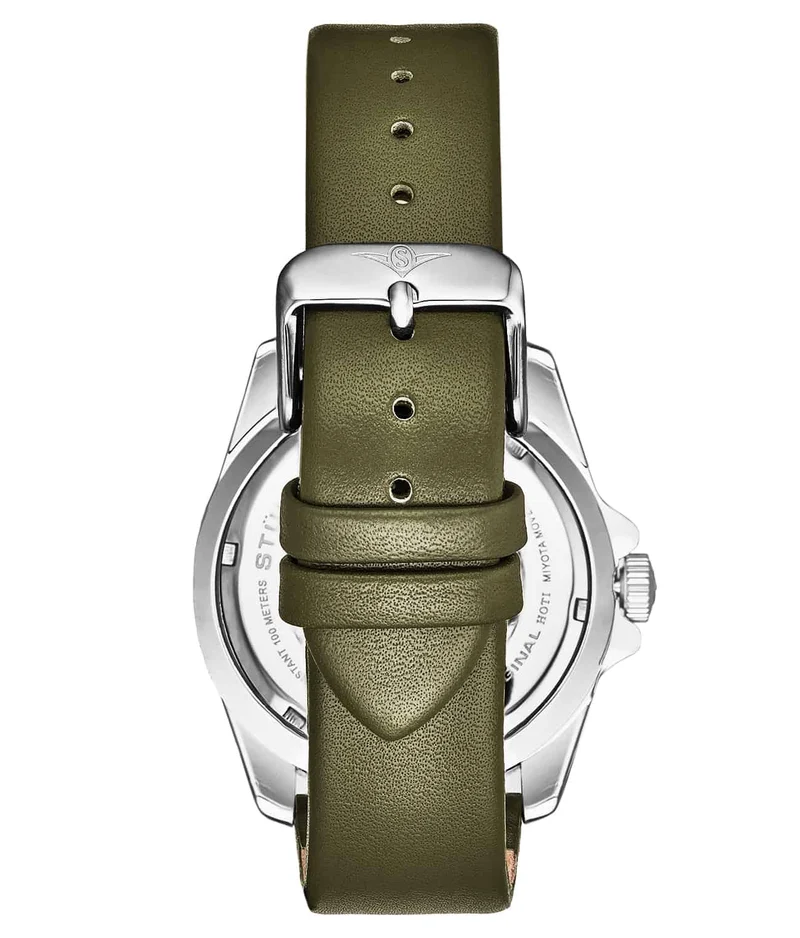 Stührling CarbonWave Japanese Quartz 42mm Dive Watch 4027