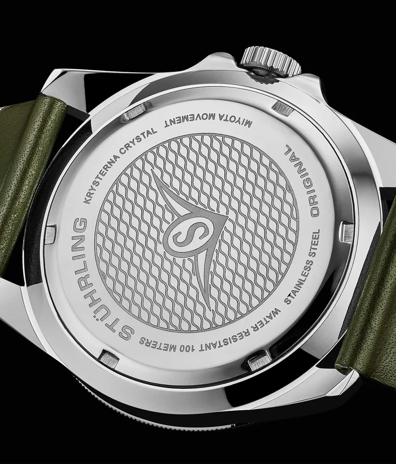 Stührling CarbonWave Japanese Quartz 42mm Dive Watch 4027