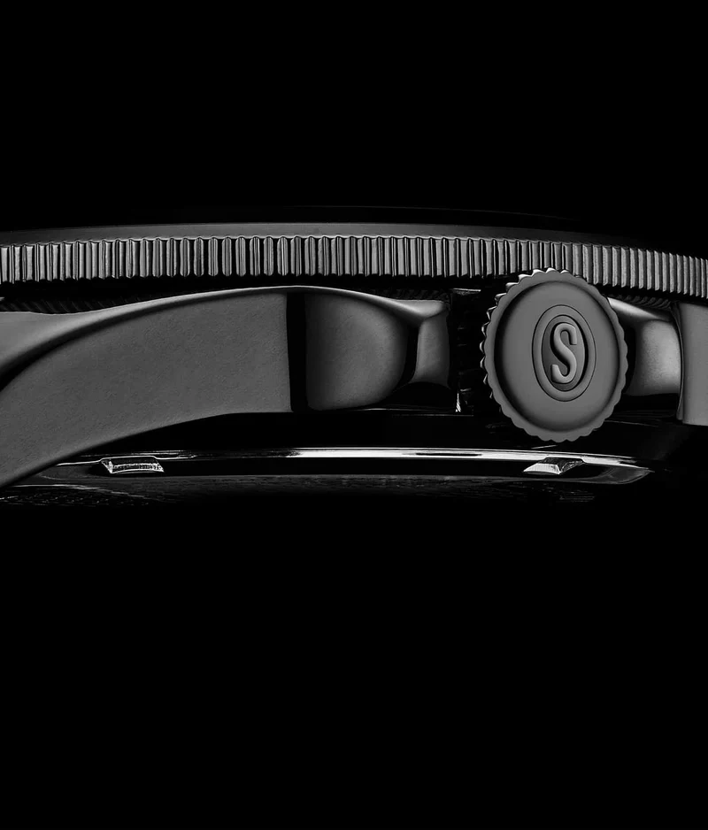 Stührling CarbonWave Japanese Quartz 42mm Dive Watch 4027