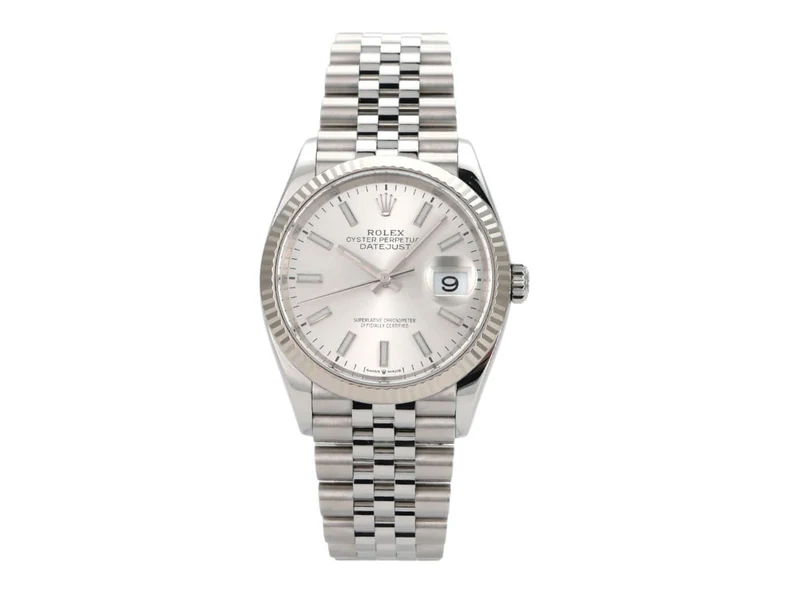 Rolex Datejust 36 Oystersteel Weißgold 126234 Silber Jubile-Band