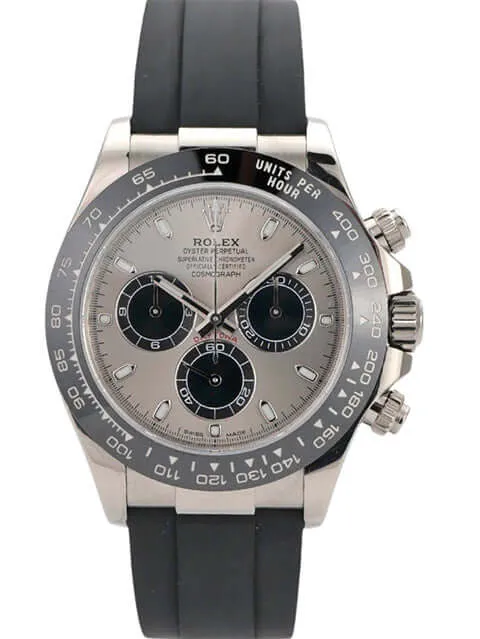 Rolex Daytona 116519LN Weißgold Oysterflex Grau