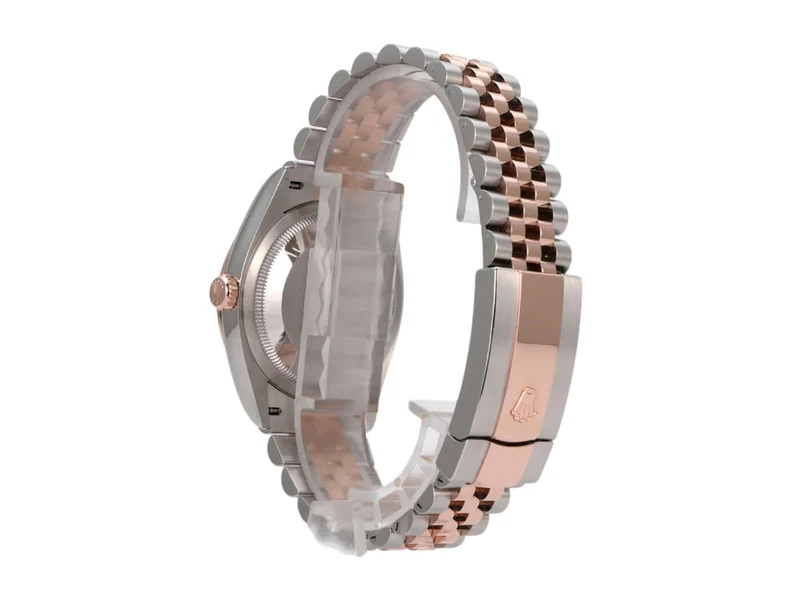 Rolex Datejust 36 Oystersteel Everose-Gold 126231 Silber Riffelmuster Jubile-Band