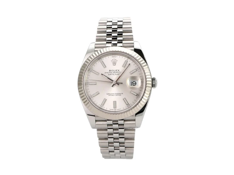 Rolex Datejust 41 Edelstahl Weißgold 126334 Silber Jubile-Band